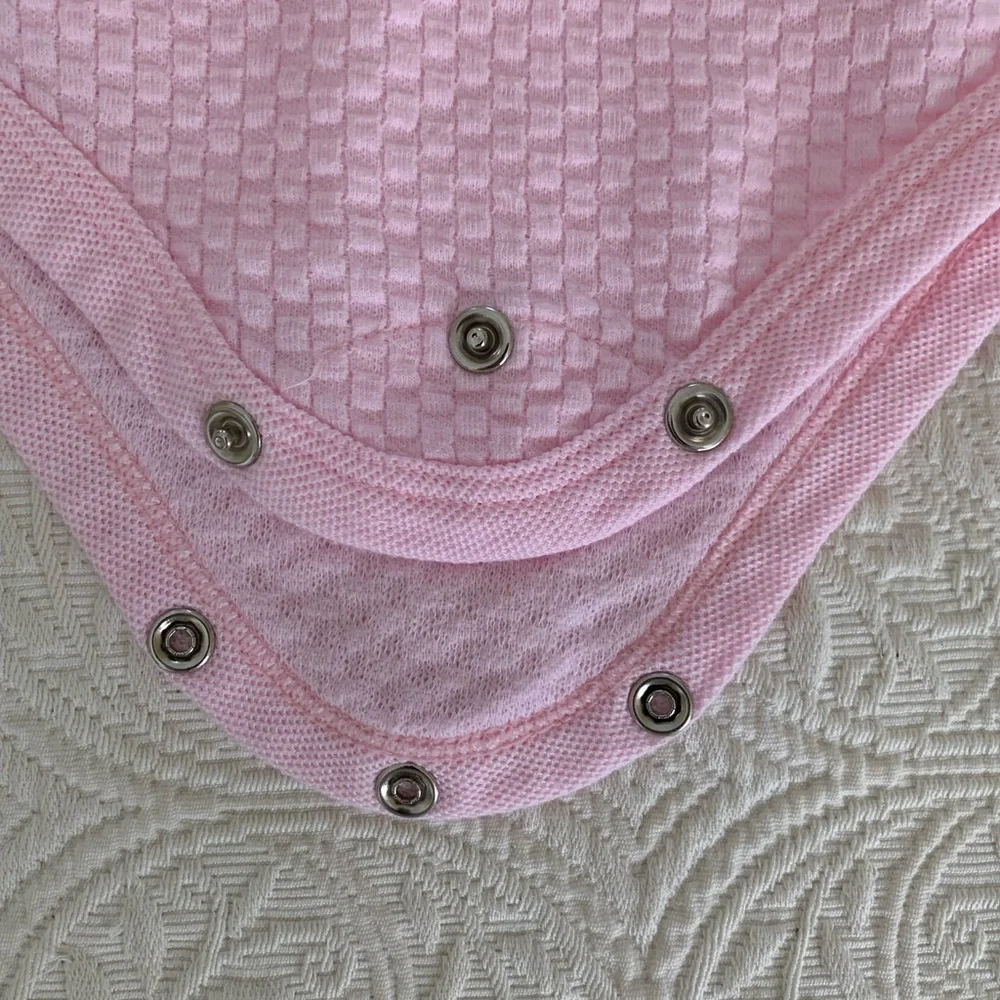 Vintage 90s Pants Set Girls 6-9M Pink 2 PC Skirted Bodysuit Outfit Textured Rose